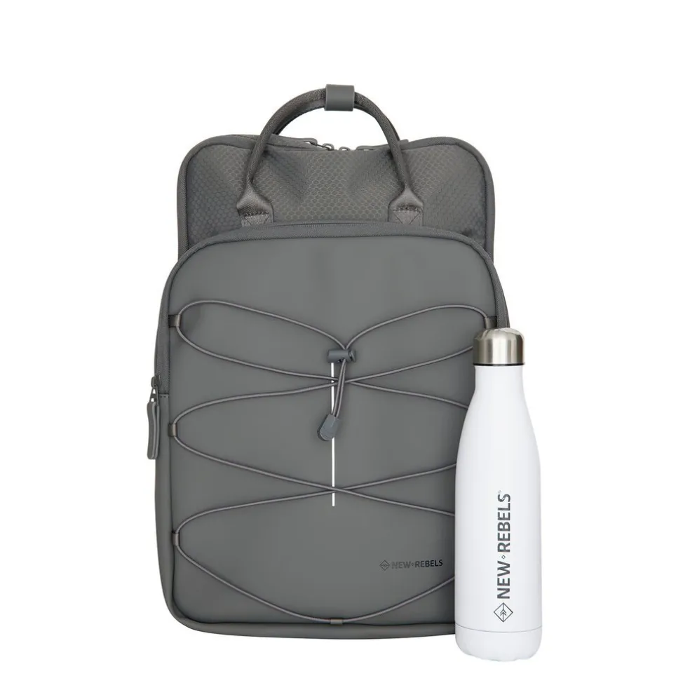 Trondheim Rucksack – Laptop Rucksack 15,6 Zoll – Schulrucksack & Arbeitstasche – Wasserabweisend – 18L – Nylon/PU – Anthrazit